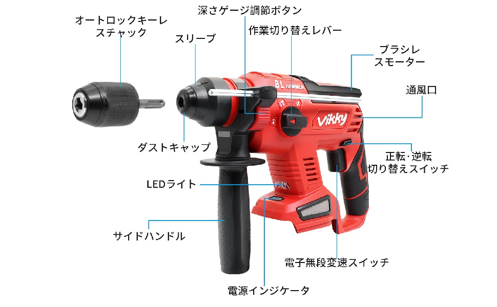 pafutokyoさま専用ハンマドリル Amazon | COYXiCE ハンマードリル 2200W 電動ハンマー 110V