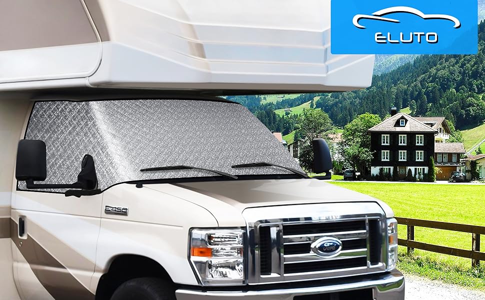 ELUTO RV Windshield Cover Class C Ford 19972019 RV Front