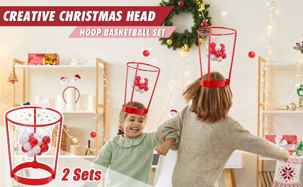 Celebrate the festive season with our vibrant Christmas basketball hoop set.