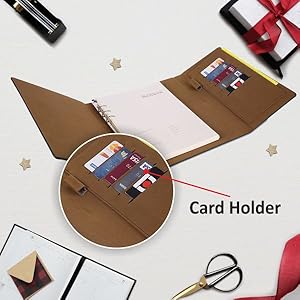 COI DIARY PLANNER ATM CARD HOLDER DOCUMENT POUCH FOLDER LEATHER PEN BLACK NEW YEAR DIARY 2019 2020