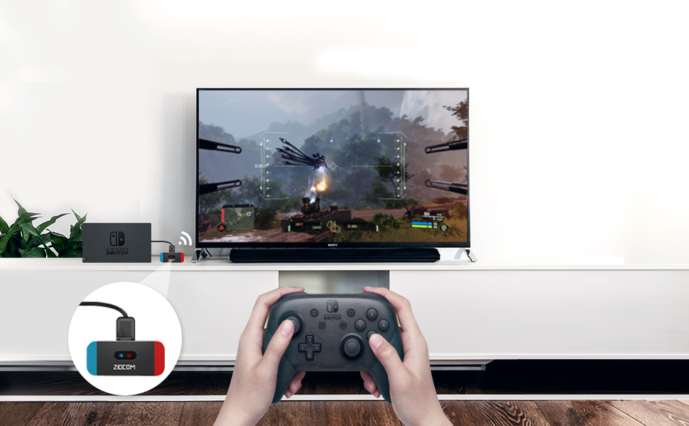 Bluetooth Adapter for Nintendo Switch/Lite PC Laptop, Wireless