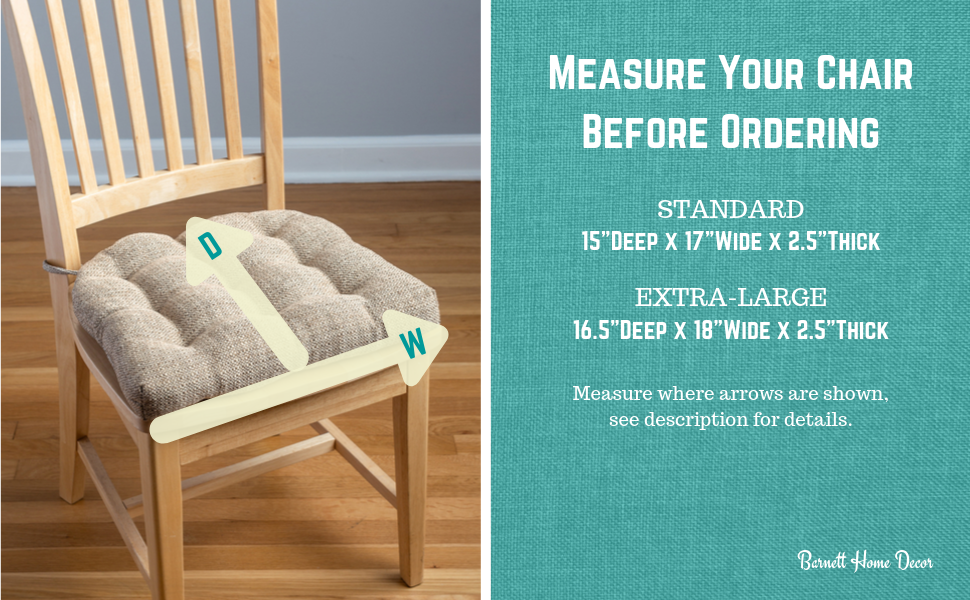 HOME DECOR Brisbane Charcoal Dining Chair Cushions