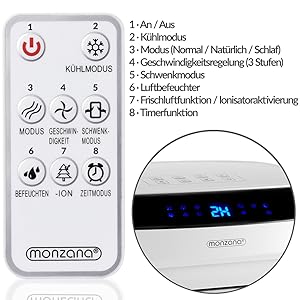 MONZANA® Luftkühler 4in1 Fernbedienung LED Display
| MONZANA® Aircooler 10L Tank Ionisator Ventilator
| MONZANA® Turmve F8b40e5c D1df 4bf0 9092 13c7ea4d7d54. CR0,0,1000,1000 PT0 SX300 V1