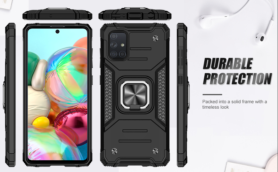 LeYi for Samsung Galaxy A71 Case Kickstand Stand Military Grade