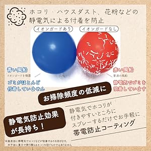 埃・ハウスダスト・花粉などの静電気による付着を防止