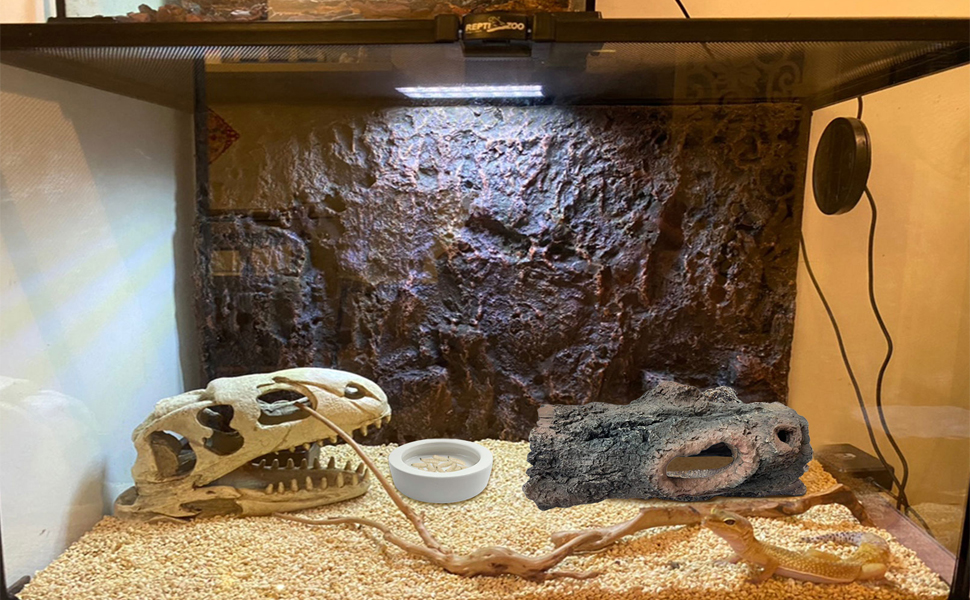 PINVNBY Large Reptile Hideout Cave Lizard Resin Hollow