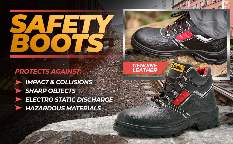 Mens Safety Boots S3 Src Steel Toe Cap Work Shoes Ankle Leather