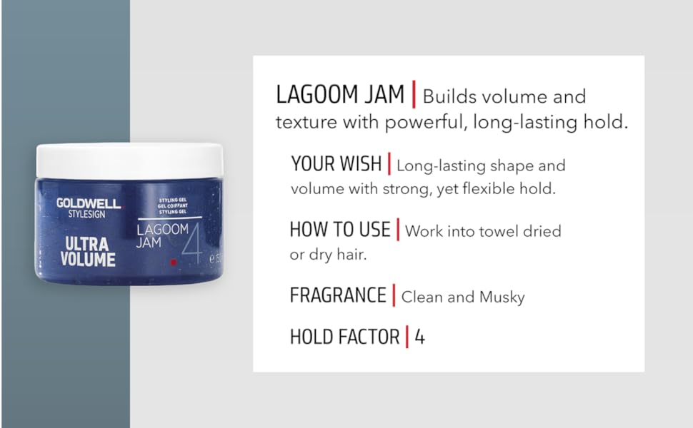 Goldwell StyleSign Ultra Volume Lagoom Jam Styling Gel, 150 ml