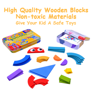 wooden pattern blocks set