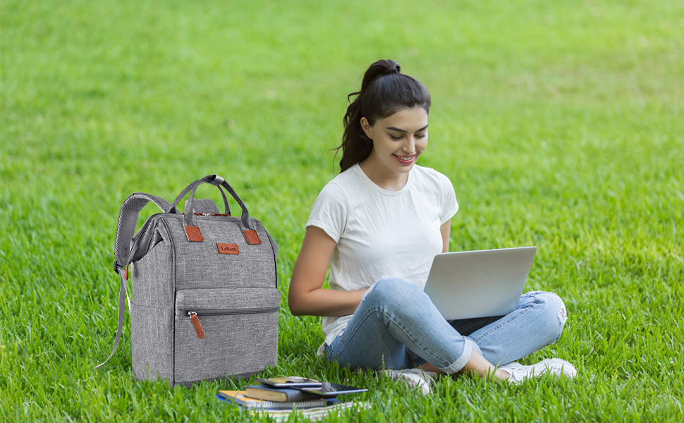 BRINCH Laptop Backpack 17.3 Inch Wide Open Computer Backpack Laptop Bag