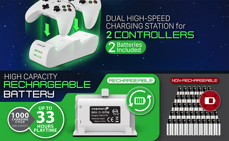 dual charging station xbox charger