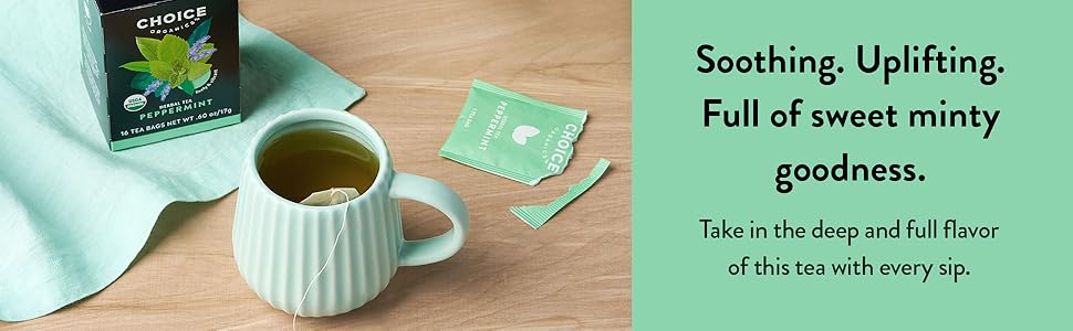 choice organics peppermint tea herbal tea organic te organico mint menta