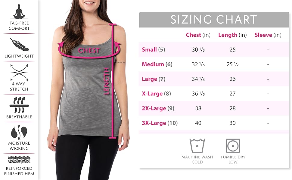 Sexy Basics Sizing Chart