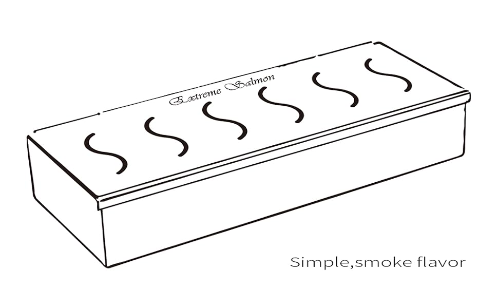 Extreme Salmon Stainless Steel Smoker Box with Hinged Lid