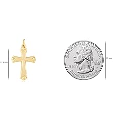 gold cross pendant st thomas gold st thomas cross pendant gold Christian cross pendant Saint Thomas