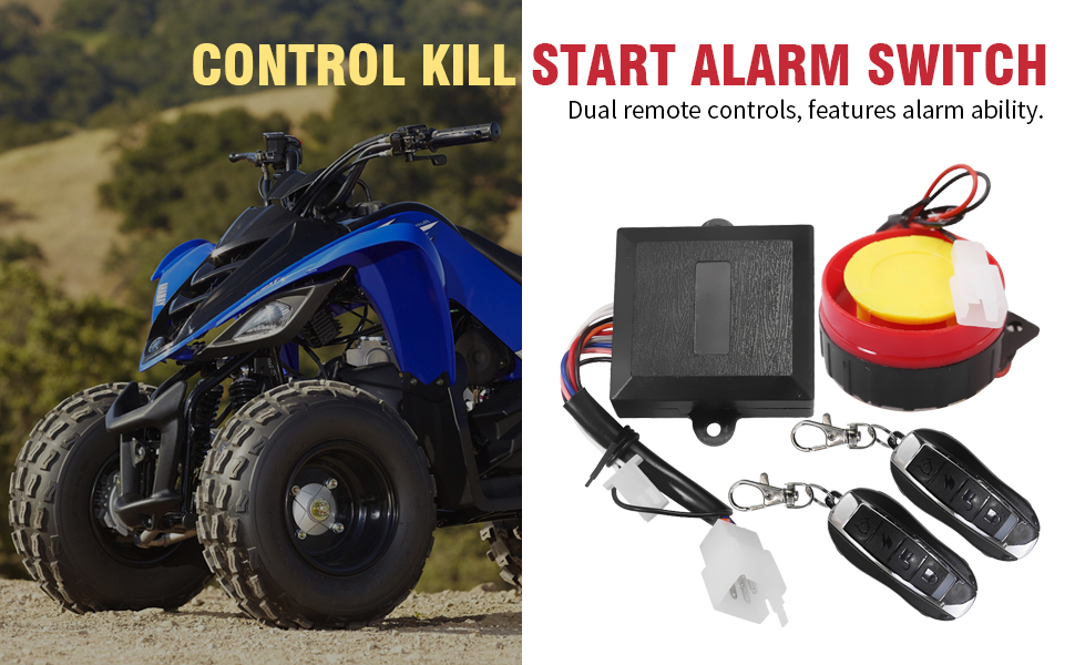 Anxingo Dual Remote Control Kill Start Alarm Switch for