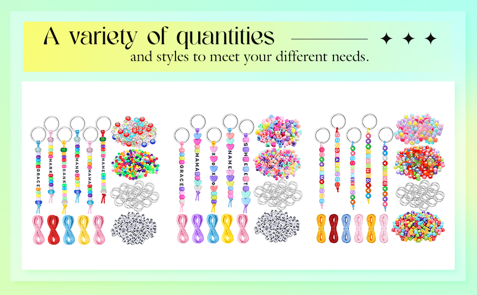beads♡key chain Amazon.com: Landical 564 Pcs DIY Bead Keychain Kit Key Chain