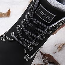 Snow Boots Womens Mens Winter Flat Ankle Boots Warm Fur Lined Fashion Combat Shoes Casual Sneakers