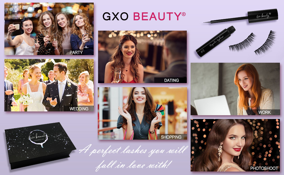 GXO BEAUTY Magnetic Eyelashes and Eyeliner Kit