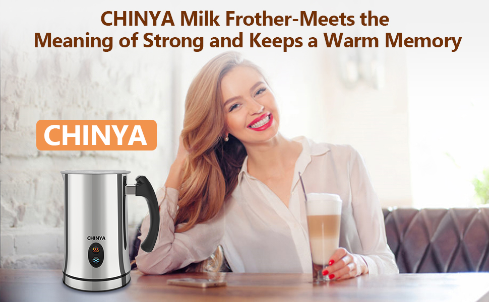 Milk Frother,CHINYA Electric Milk Frother with Hot or Cold
