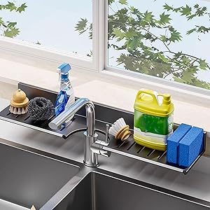 キッチンシンクオーガナイザー キッチンシンク用蛇口スポンジホルダー Amazon｜スポンジホルダー 蛇口 キッチンシンクオーガナイザー