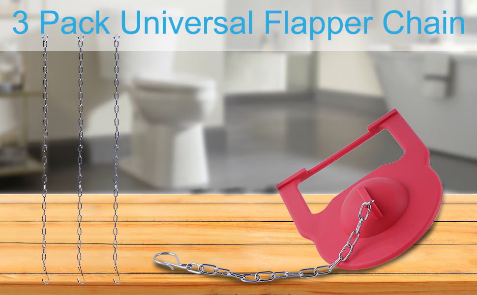 3 Pack Toilet Handle Chain Stainless Steel,Universal Toilet Flapper