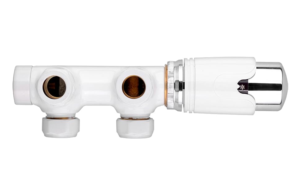 S SIENOC H-Ventil Weiß Anschlussgarnitur Mittelanschluss ...