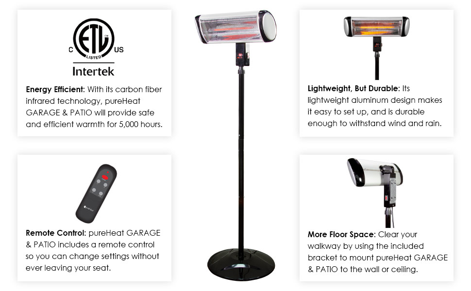 pureHeat GARAGE & PATIO Heater New Model Home & Kitchen