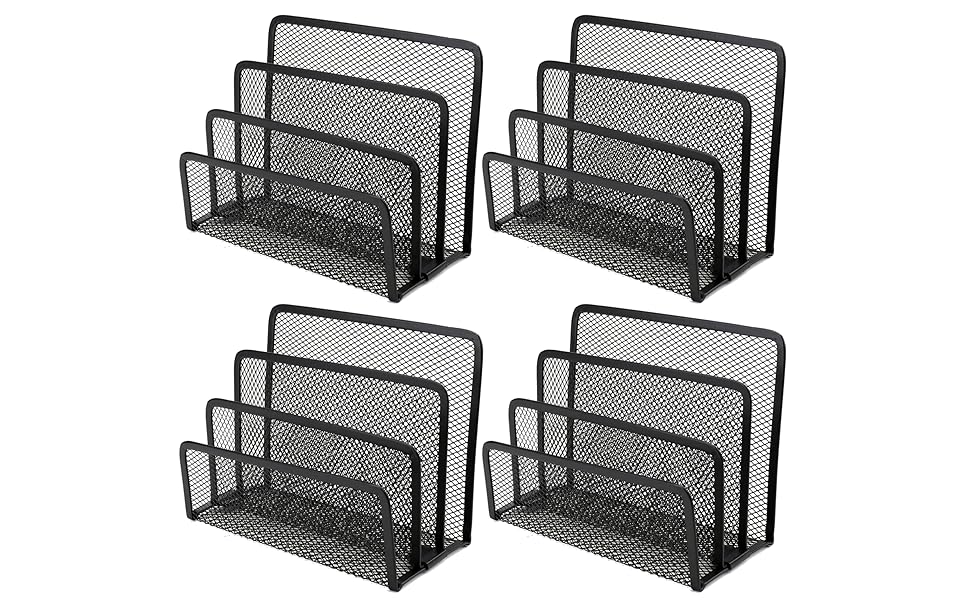 Lawei 4 Pack Desk Mail Organizer Small Desktop File