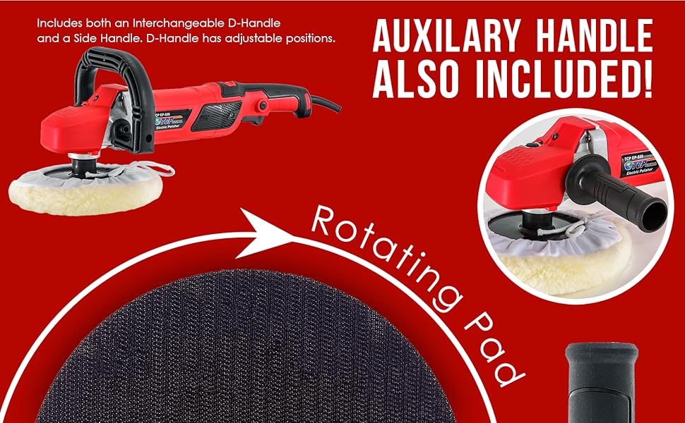 TCP Global 7" Professional High Performance Variable Speed Polisher