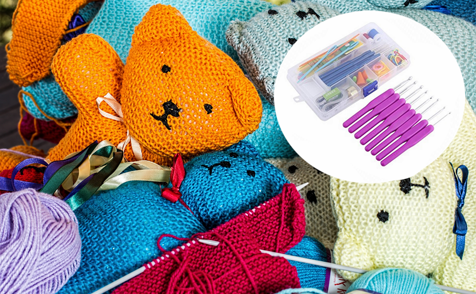 52 Piece 16 Size Crochet Hooks Needles Stitches Knitting