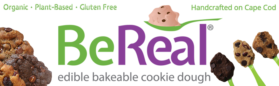 Be Real Doughs Edible Bakeable Cookie Dough Organic Plant Based Gluten Free Handcrafted Homemade