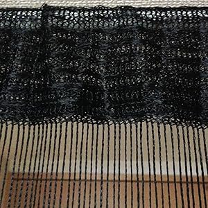 黒のストリングタイプのれん ストリングカーテン ブラック（2枚セット） 紐のれん 間仕切り