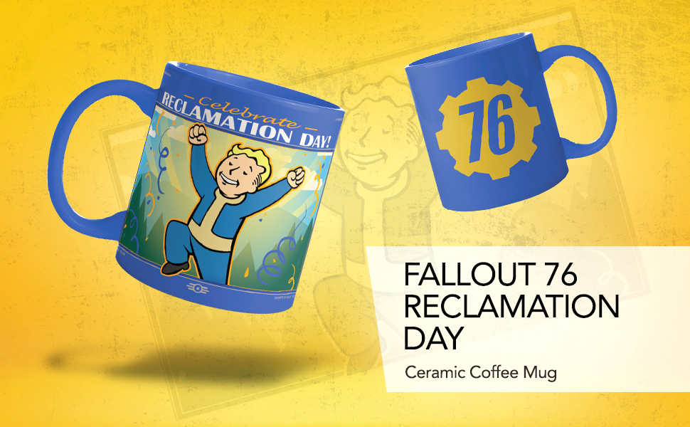 Fallout Reclamation Day Vault Boy Coffee Mug [16 oz.] Ceramic Fallout 76/Fallout 4