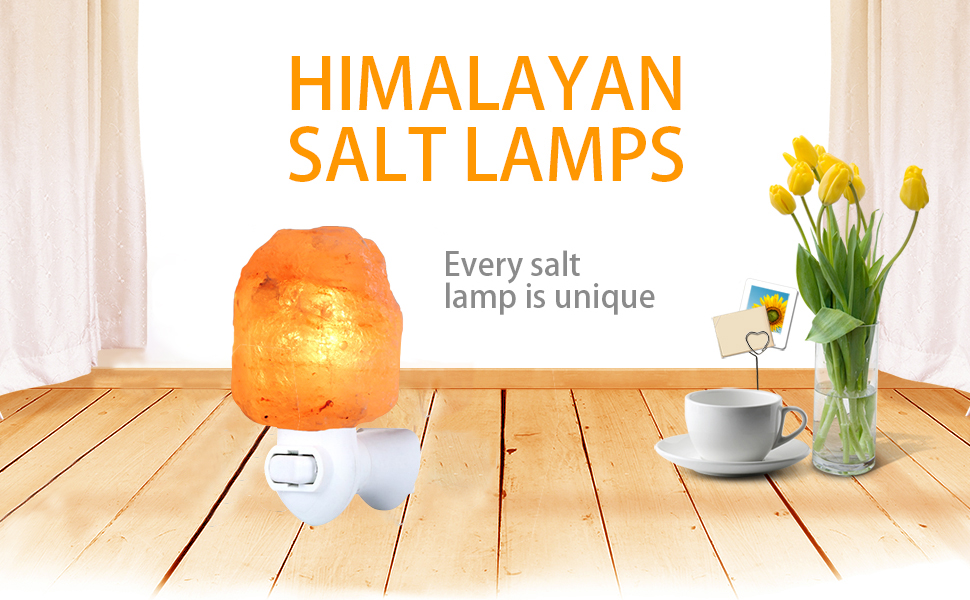 Pursalt 2 Pack Himalayan Natural Salt Lamp Night Light Plug