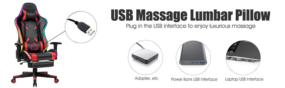 usb massage lumbar pillow