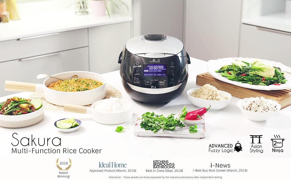 Yum Asia Sakura Rice Cooker with Ceramic Bowl and Fuzzy Logic / 6