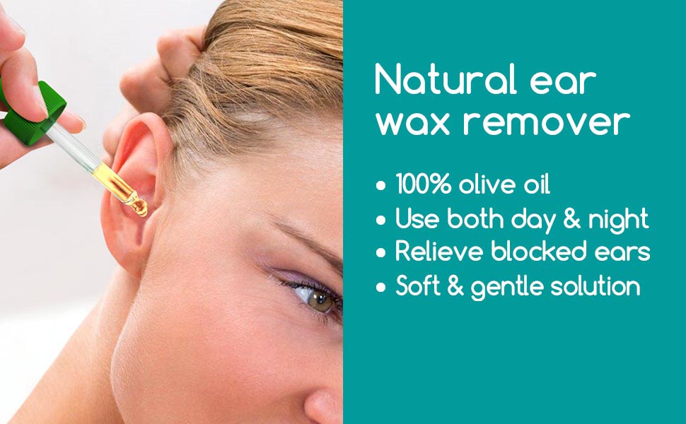 Medi Grade Olive Oil Ear Wax Drops, 10ml 100 Natural Ear Wax Remover