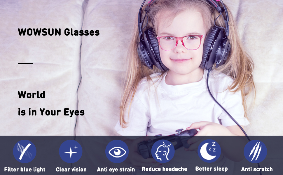 kids blue light glasses boys girls blue light blocking glasses non prescription fake glasses frame