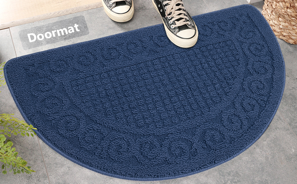 VANZAVANZU Kitchen Rugs, 31"x19" Kitchen Mats, Half Moon