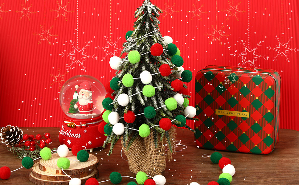 Pom Pom Garland Ornaments