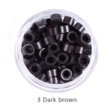 Silicon Lined Micro Links Rings Beads Hair Feather Extensions 5.0x3.0x3.0 mm Hair Beads