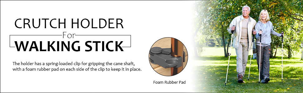 TULIMED – Classic, High Quality and Long-Lasting Cane or Crutch Holder for Walking Stick or Cane