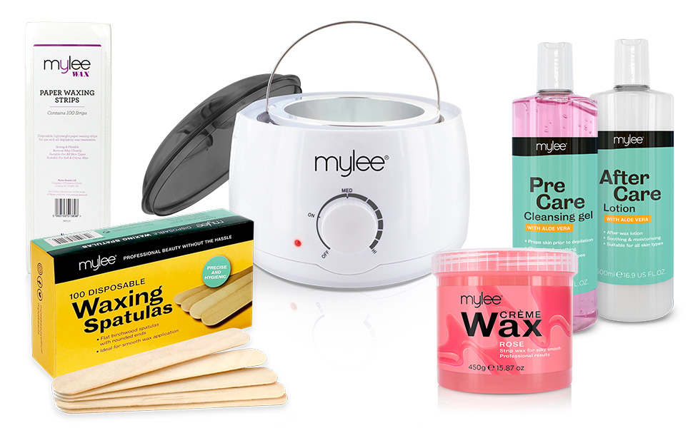 Mylee Complete Waxing Kit, Includes Salon Quality Wax Heater, Soft