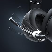 אוזניות גיימרים + מיקרופון נוחות במיוחד עם אורות לד Mpow | MPBH357AD | EG3 Pro Gaming Headset | PL | LED