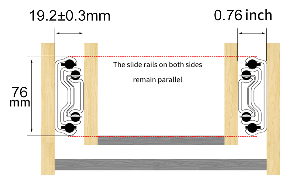 SHUHANG Heavy Duty Drawer Slides 60 inch Locking Full Extension Drawer