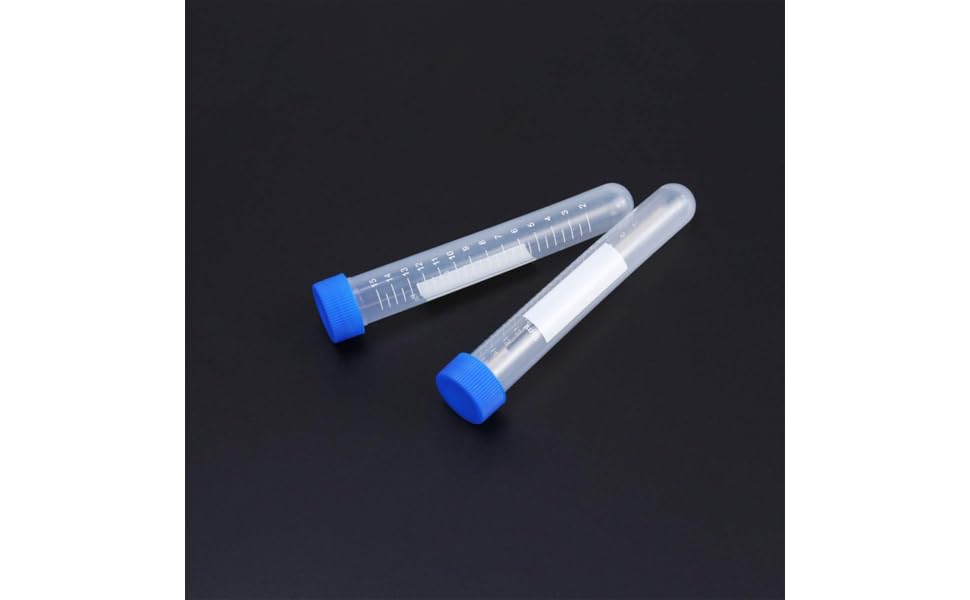 UKCOCO 50 PCS 15ml Round Bottom Centrifuge Tube with Screw