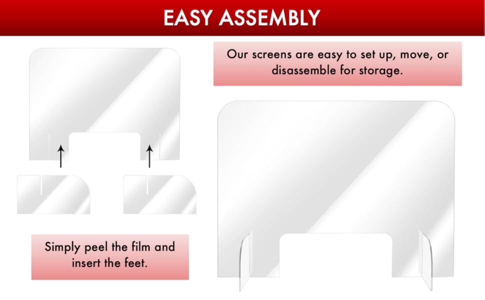 screen sneeze guard easy assembly