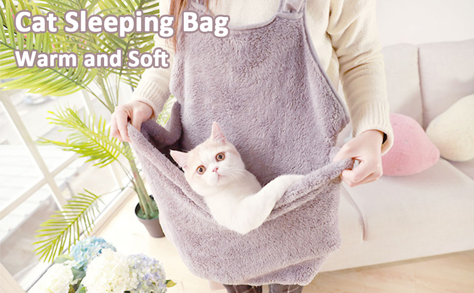 Cat Sleeping Bag Holding Apron Pet Carrier Kangaroo Bag