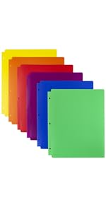 assorted 2 pocket 3-Hole for binders